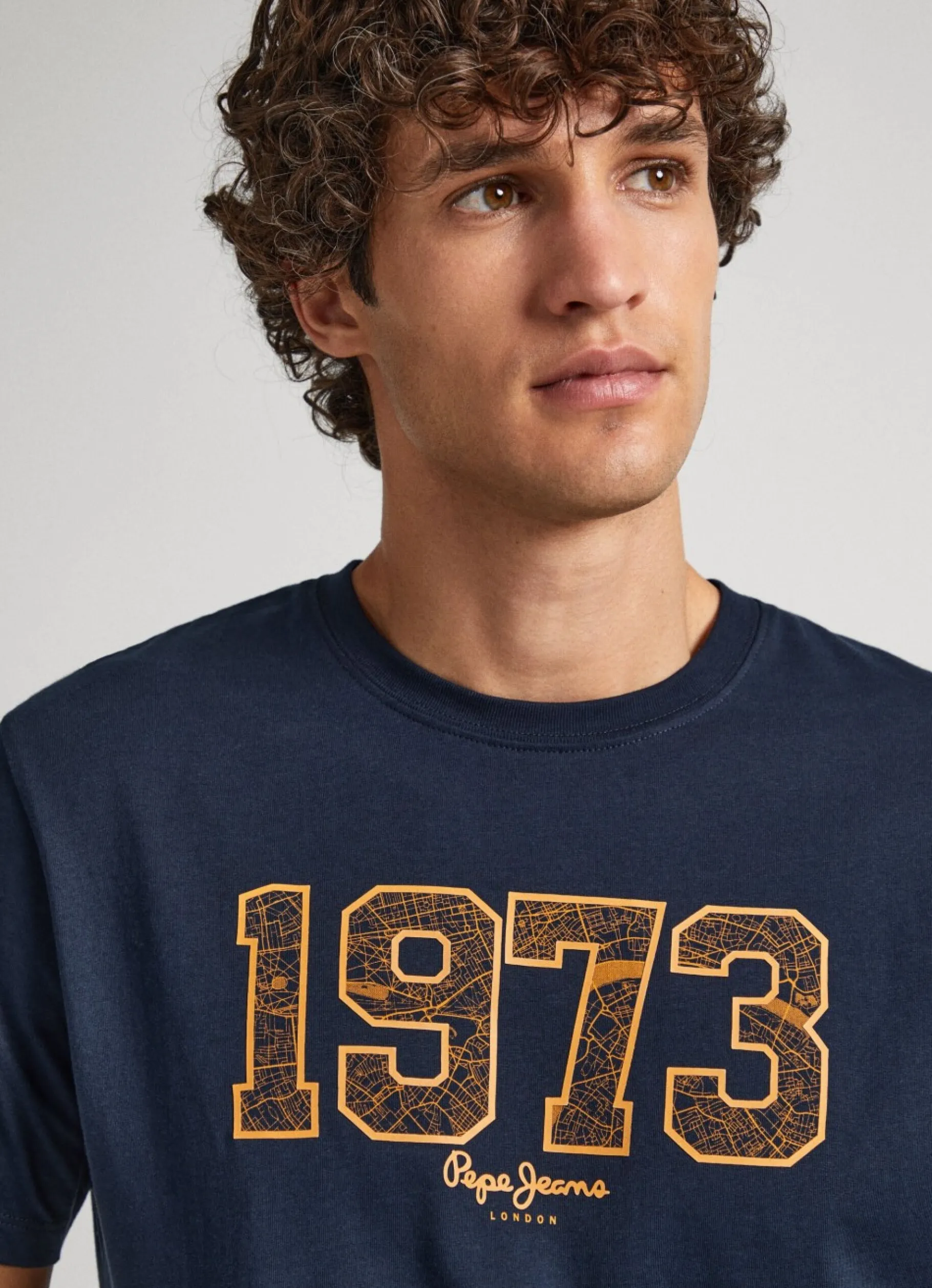 Men Pepe Jeans 1973 Logo Print T-Shirt