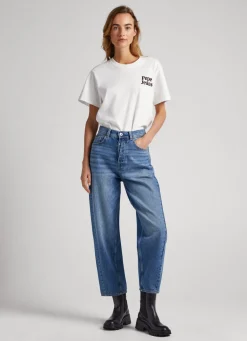 Women Pepe Jeans Addison Balloon Fit High-Rise Jeans