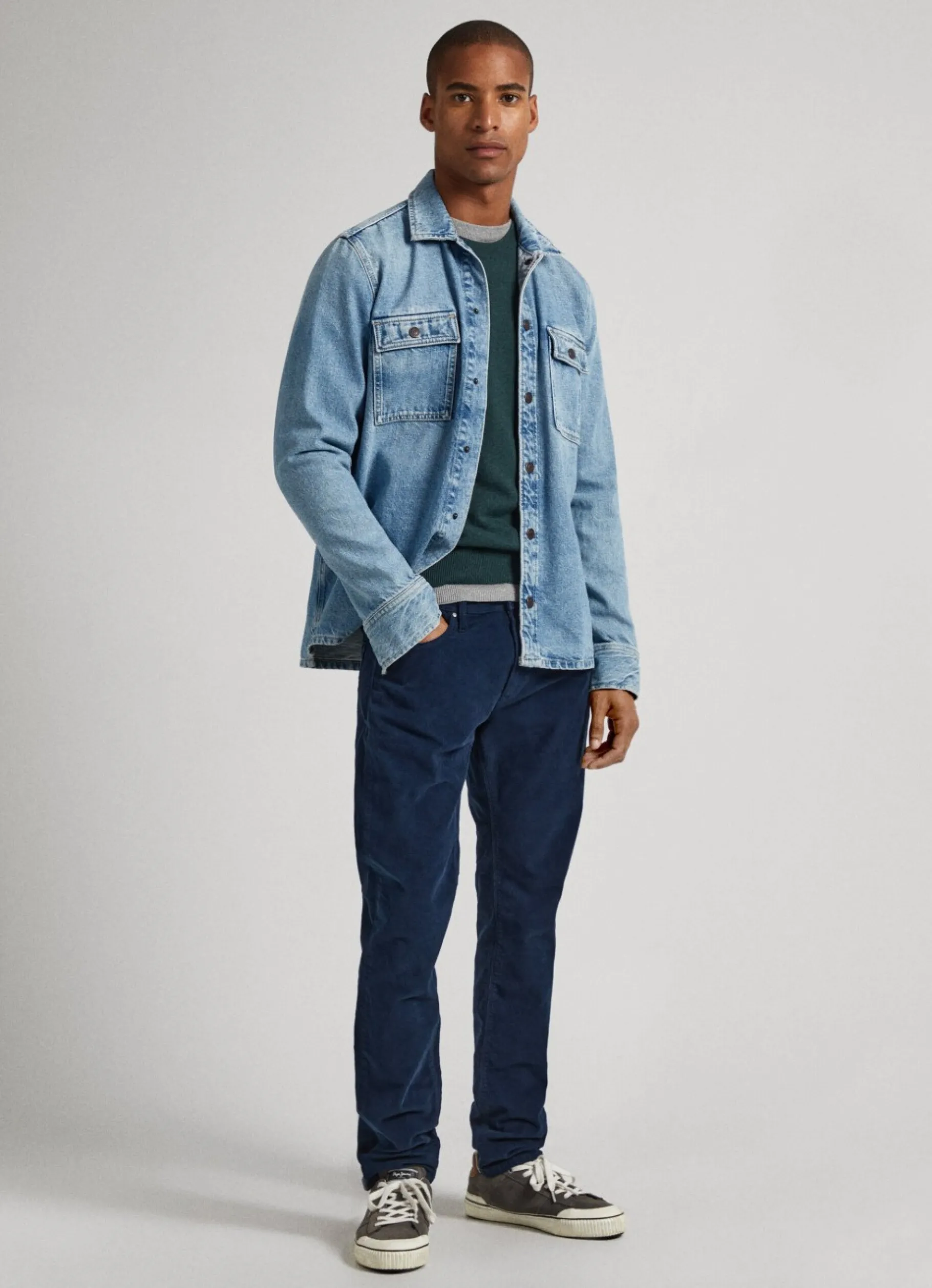 Men Pepe Jeans Alban Loose Fit Corduroy Trousers