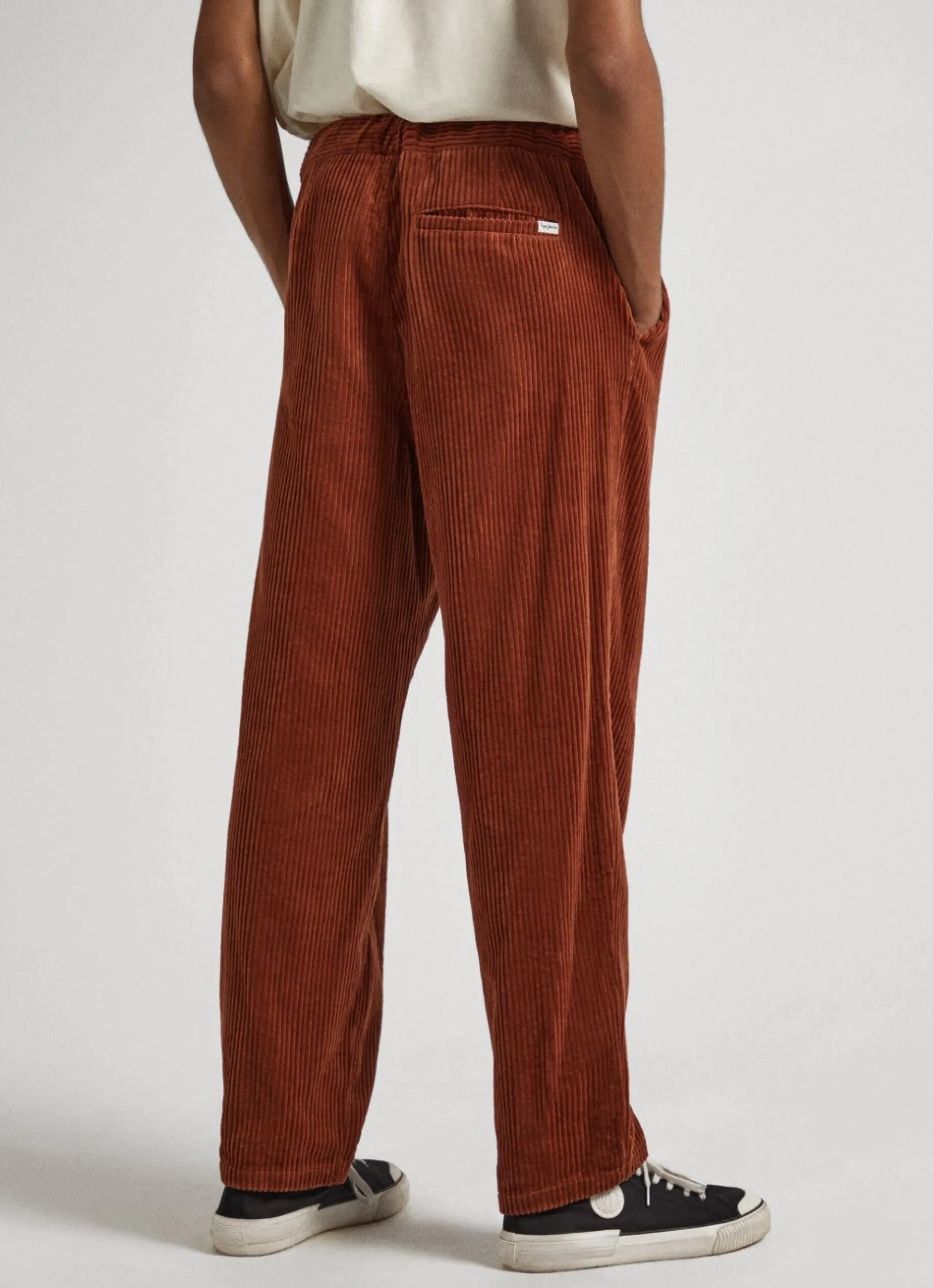 Men Pepe Jeans Alban Loose Fit Corduroy Trousers