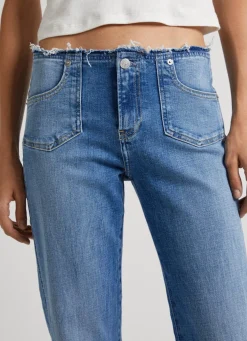 Women Pepe Jeans Alex Straight Fit Low-Rise Jeans