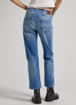 Women Pepe Jeans Alex Straight Fit Low-Rise Jeans