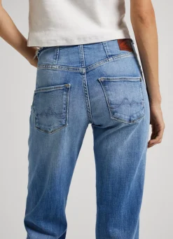 Women Pepe Jeans Alex Straight Fit Low-Rise Jeans