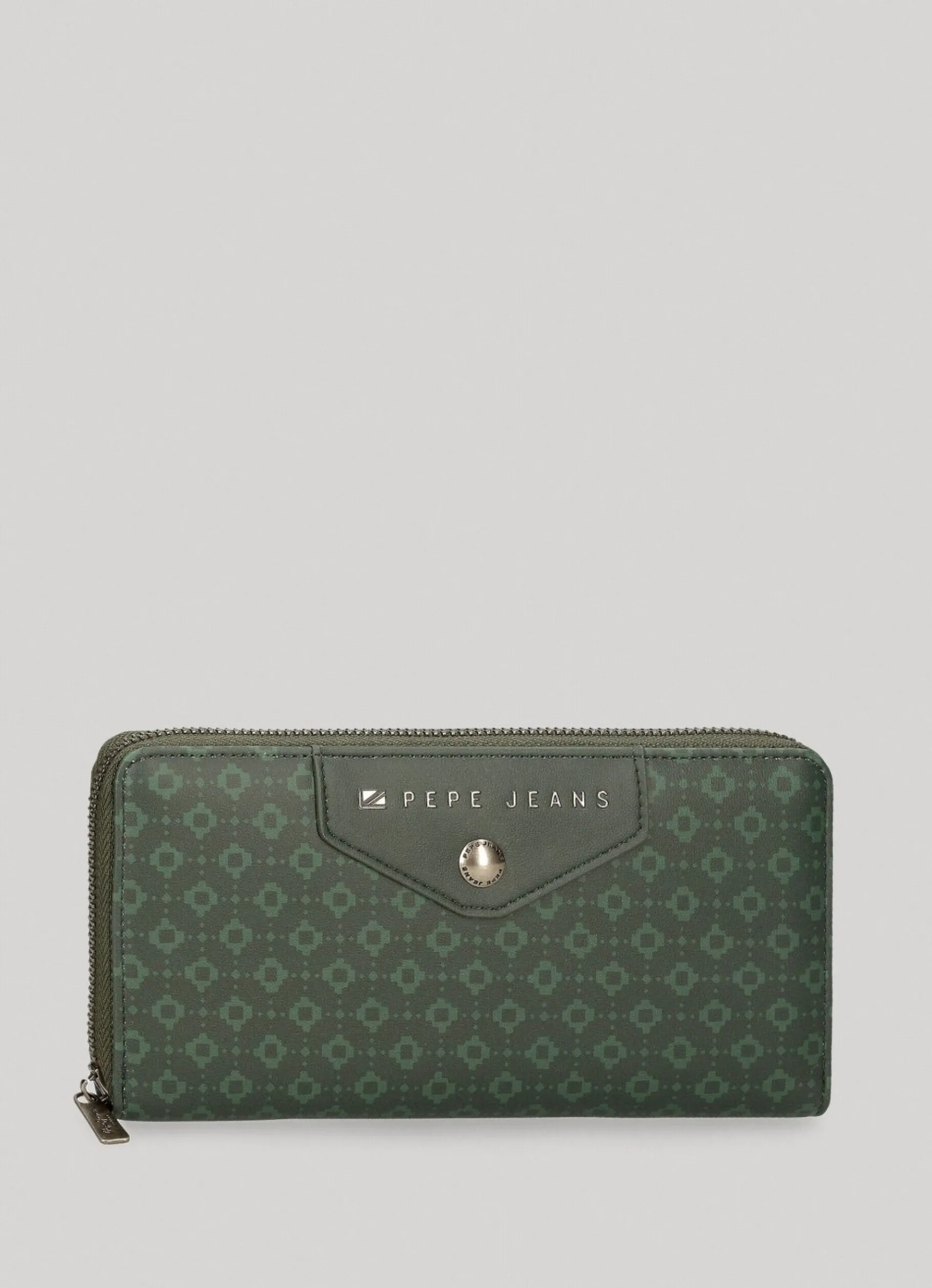 Women Pepe Jeans All-Over Geometric Print Wallet