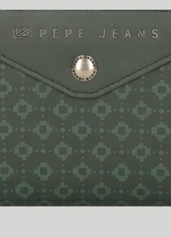 Women Pepe Jeans All-Over Geometric Print Wallet