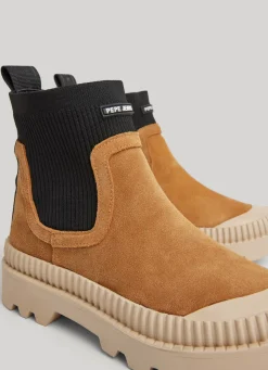 Women Pepe Jeans Ankle Boots With Sock Detail