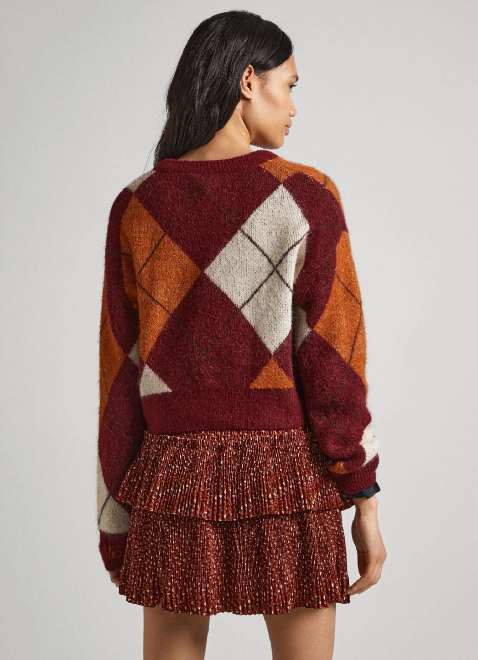 Women Pepe Jeans Argyle Jacquard Knit