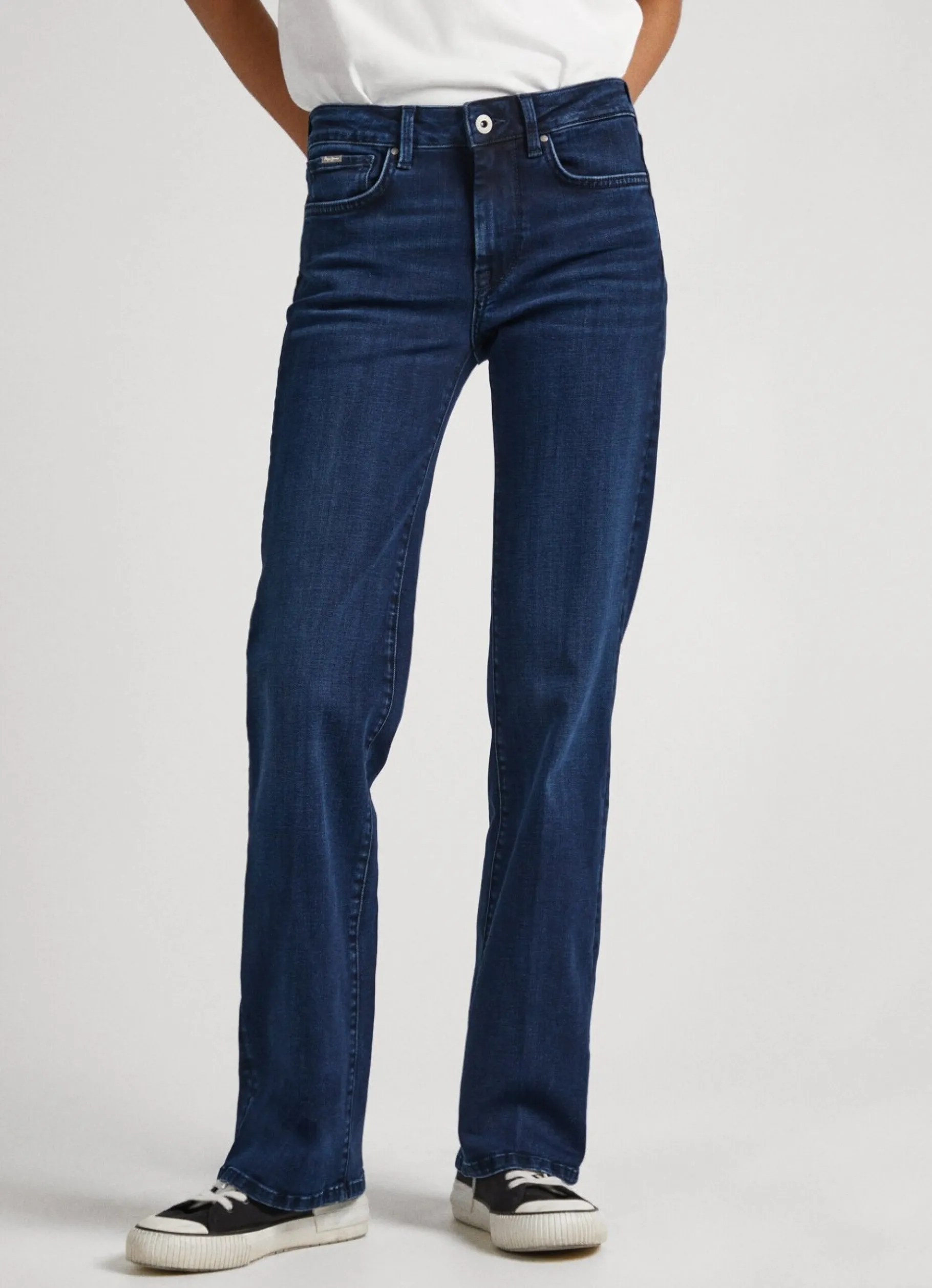 Women Pepe Jeans Aubrey Slim Fit Mid-Rise Jeans