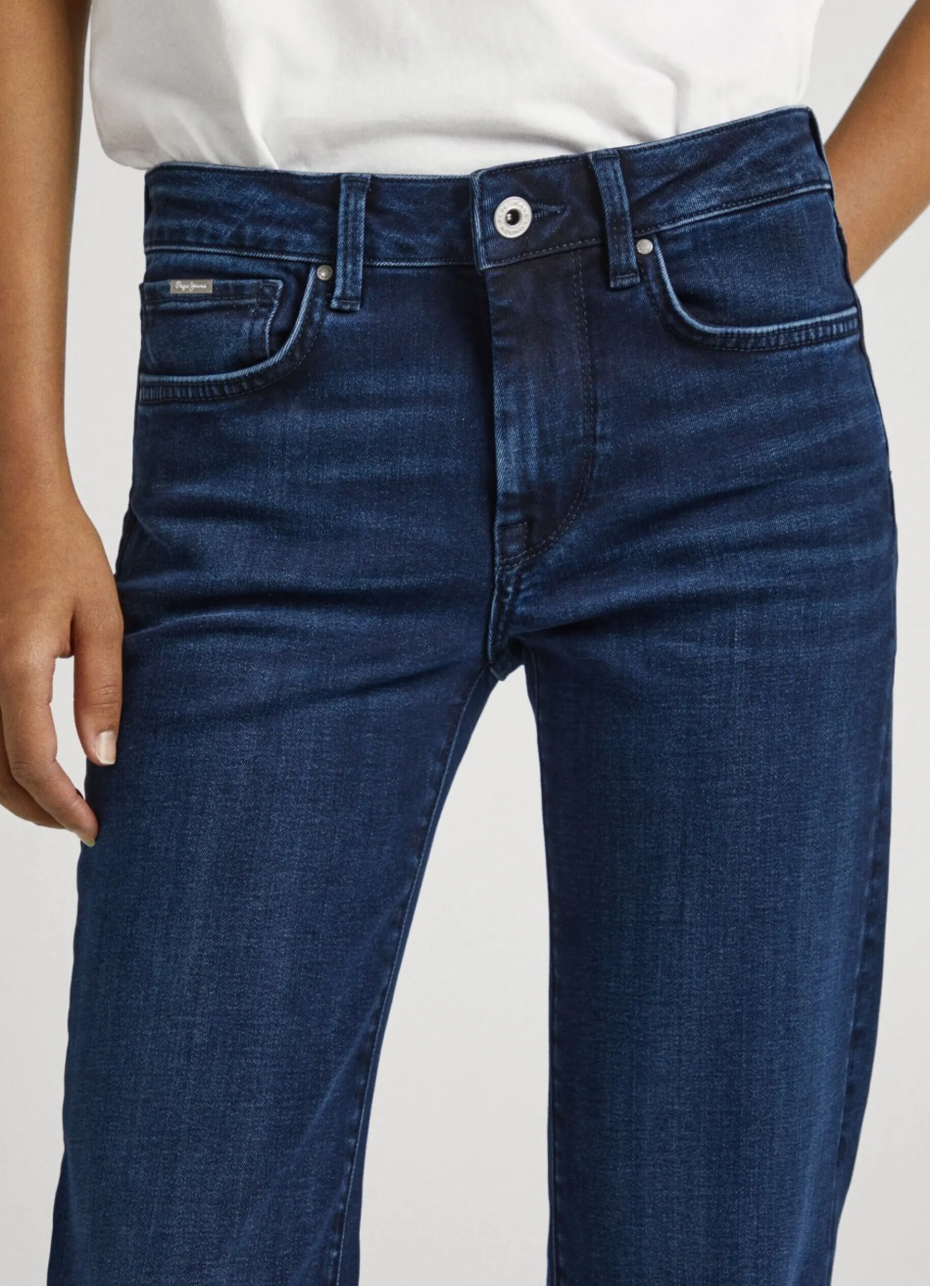 Women Pepe Jeans Aubrey Slim Fit Mid-Rise Jeans