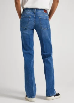 Women Pepe Jeans Aubrey Slim Fit Mid-Rise Jeans