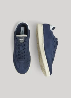 Men Pepe Jeans Bevis Player Suede Trainers