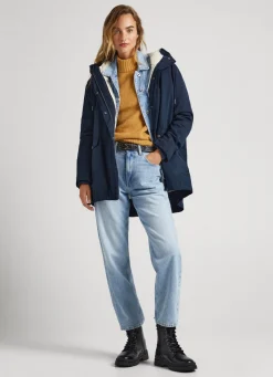 Women Pepe Jeans Blended Fabric Parka