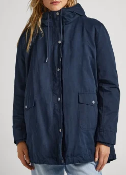 Women Pepe Jeans Blended Fabric Parka