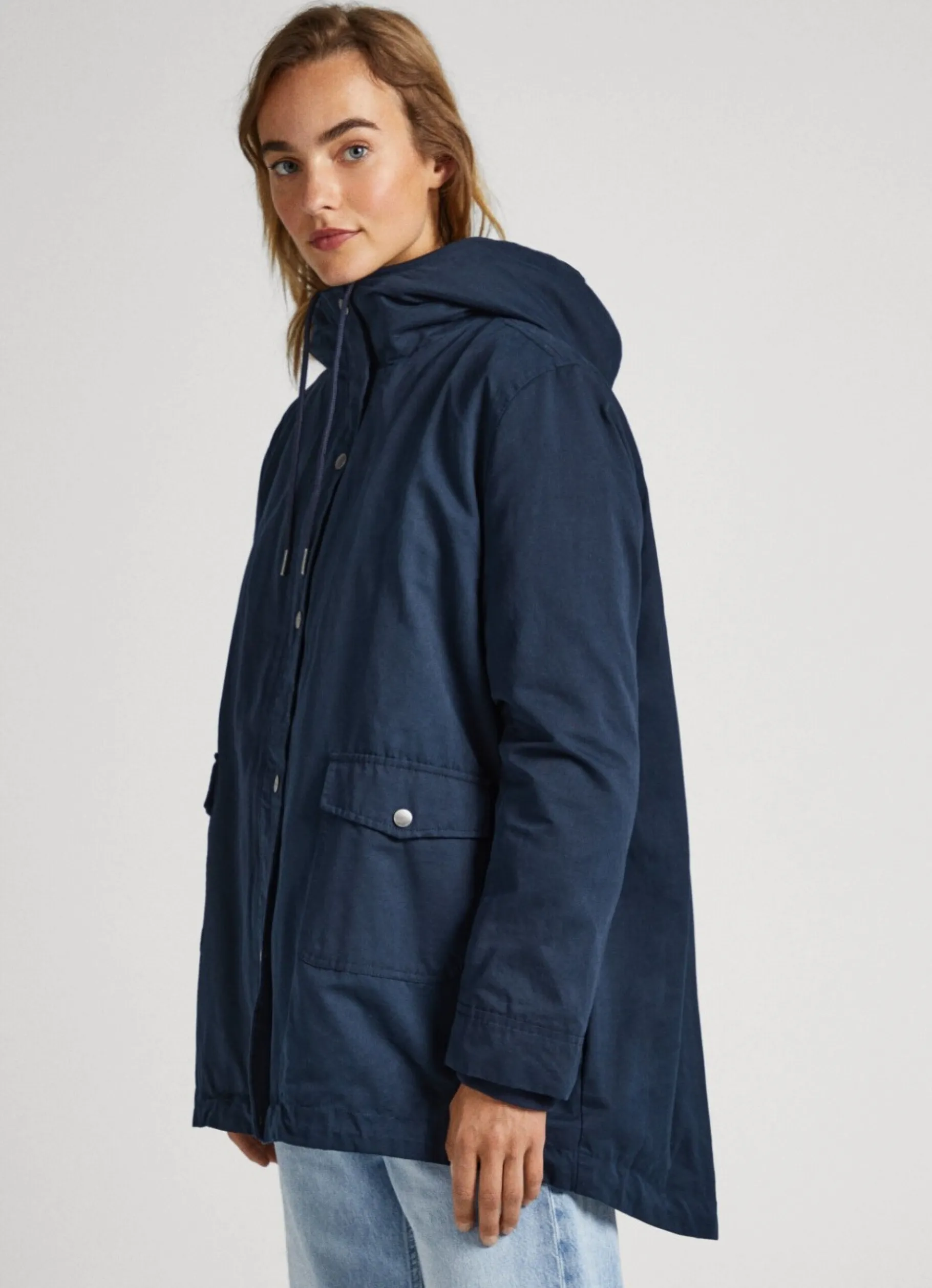 Women Pepe Jeans Blended Fabric Parka