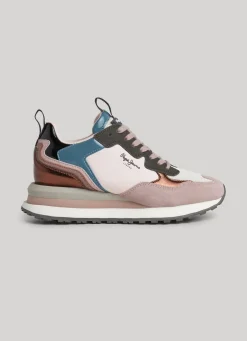 Women Pepe Jeans Blur Star Combined Trainers