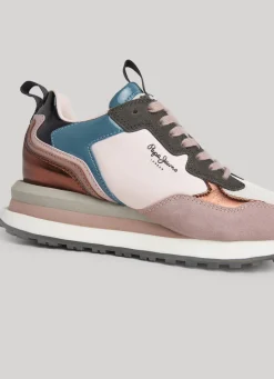 Women Pepe Jeans Blur Star Combined Trainers