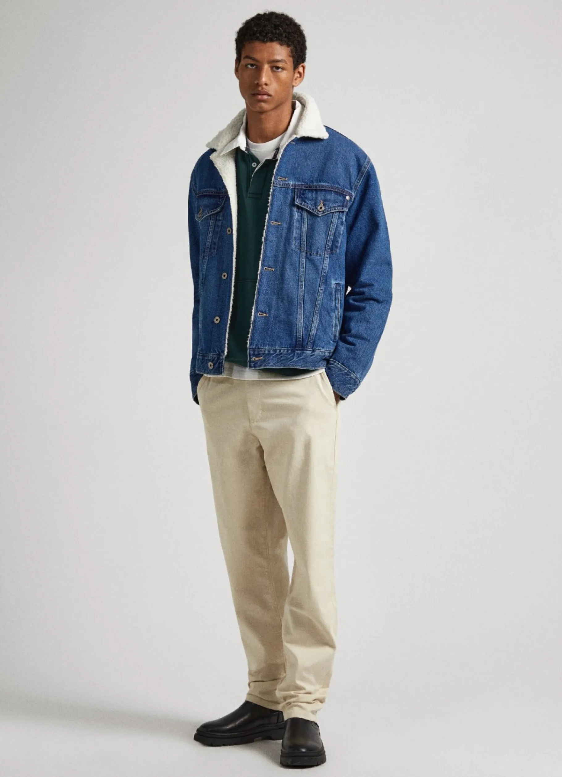 Men Pepe Jeans Borg-Lined Jacket