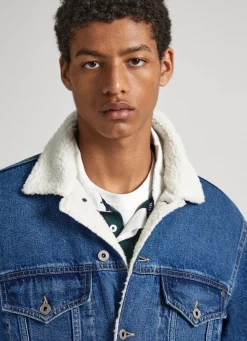 Men Pepe Jeans Borg-Lined Jacket