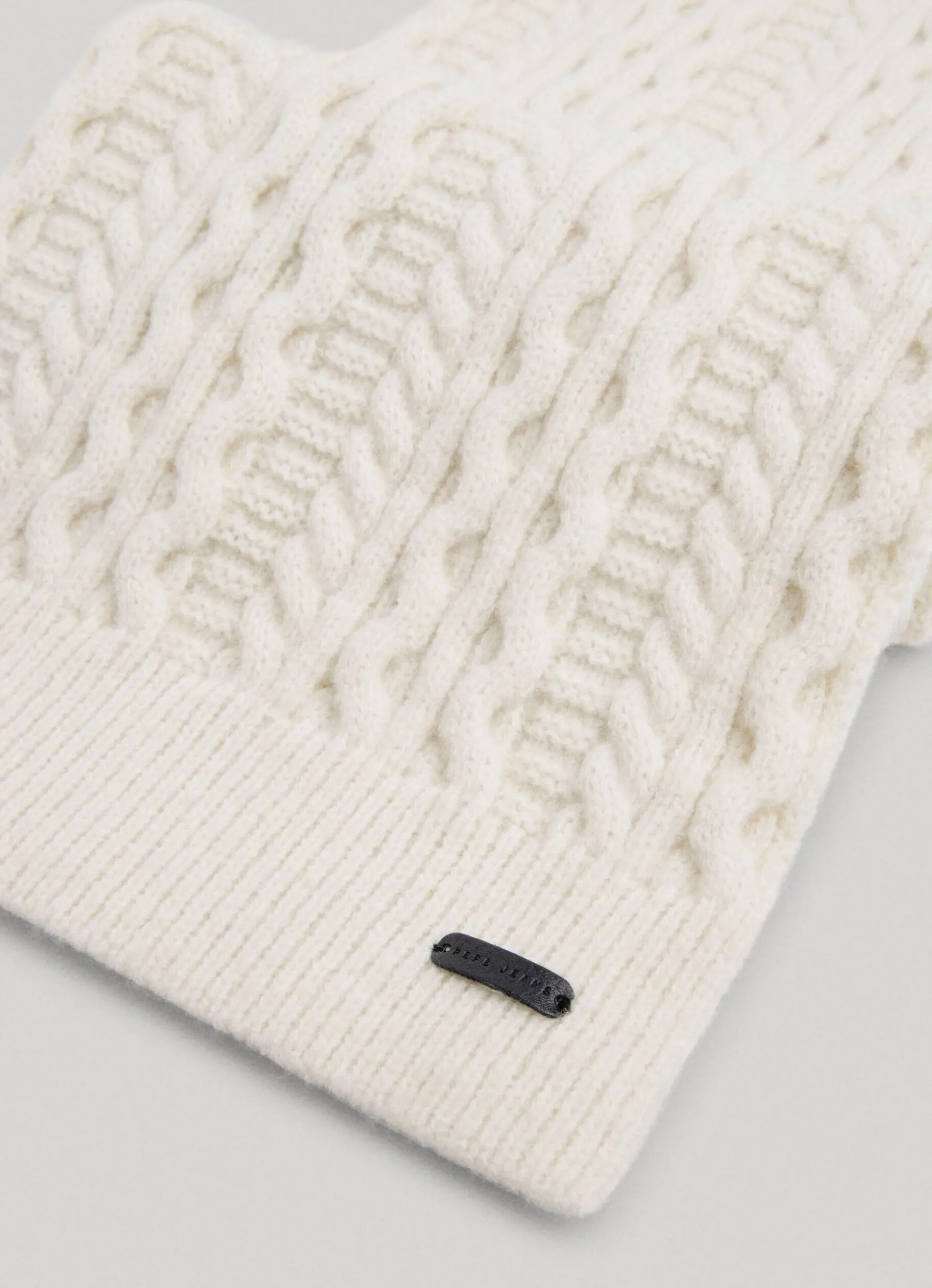 Women Pepe Jeans Braided Cable Knit Scarf