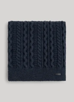 Women Pepe Jeans Braided Cable Knit Scarf