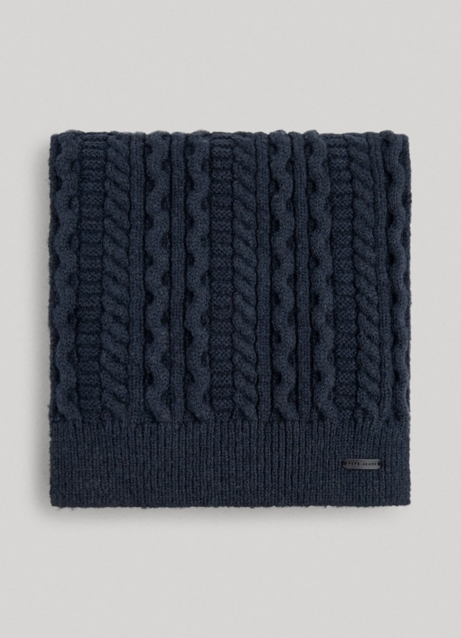 Women Pepe Jeans Braided Cable Knit Scarf