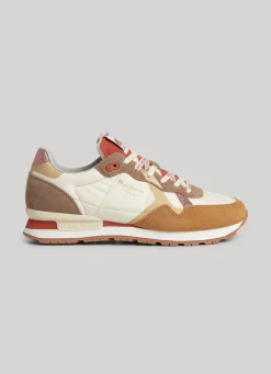 Women Pepe Jeans Brit Print Lux Running Shoes