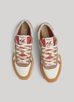 Women Pepe Jeans Brit Print Lux Running Shoes