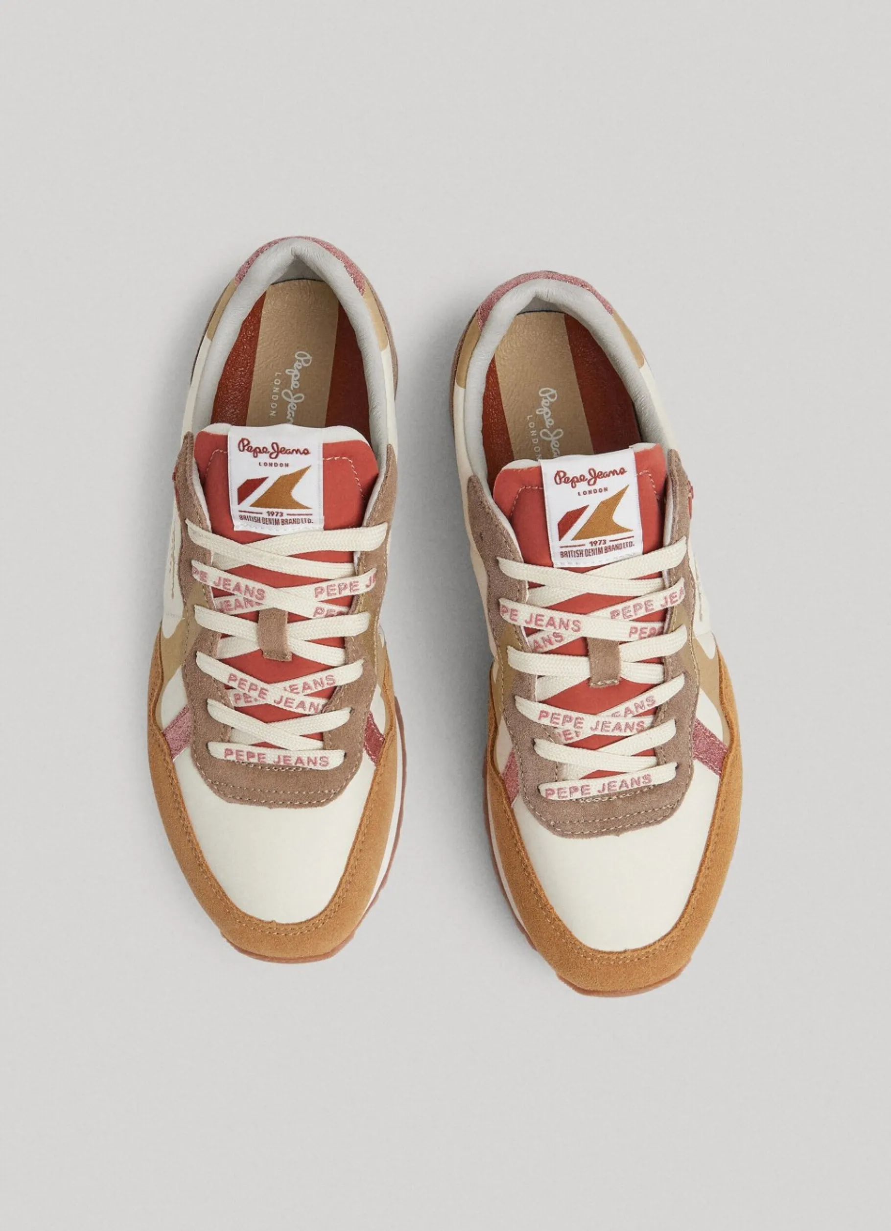 Women Pepe Jeans Brit Print Lux Running Shoes