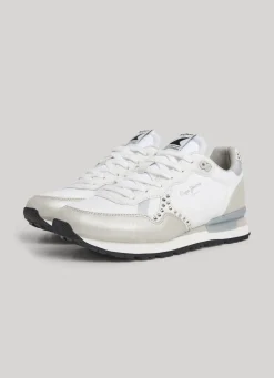 Women Pepe Jeans Brit Print Sid Running Shoes