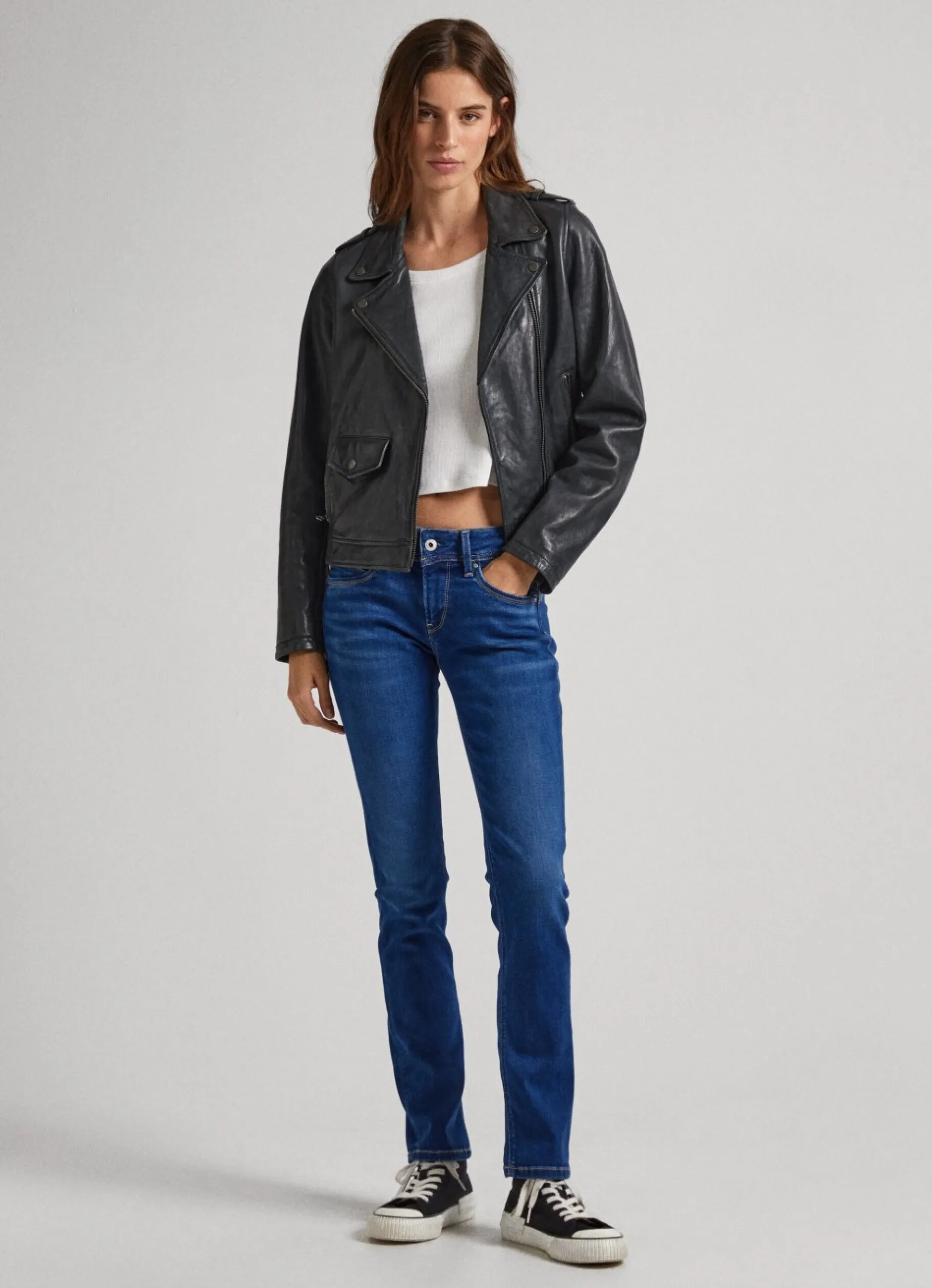 Women Pepe Jeans Brooke Regular Fit Mid-Rise Jeans