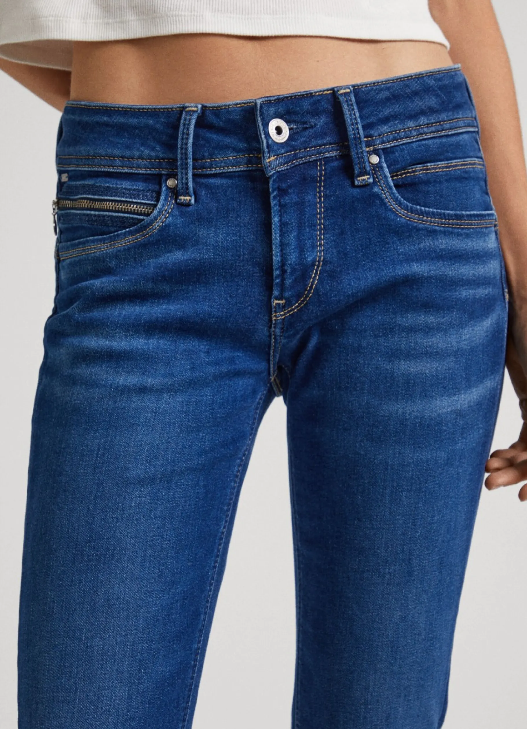 Women Pepe Jeans Brooke Regular Fit Mid-Rise Jeans