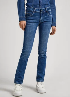 Women Pepe Jeans Brooke Regular Fit Mid-Rise Jeans