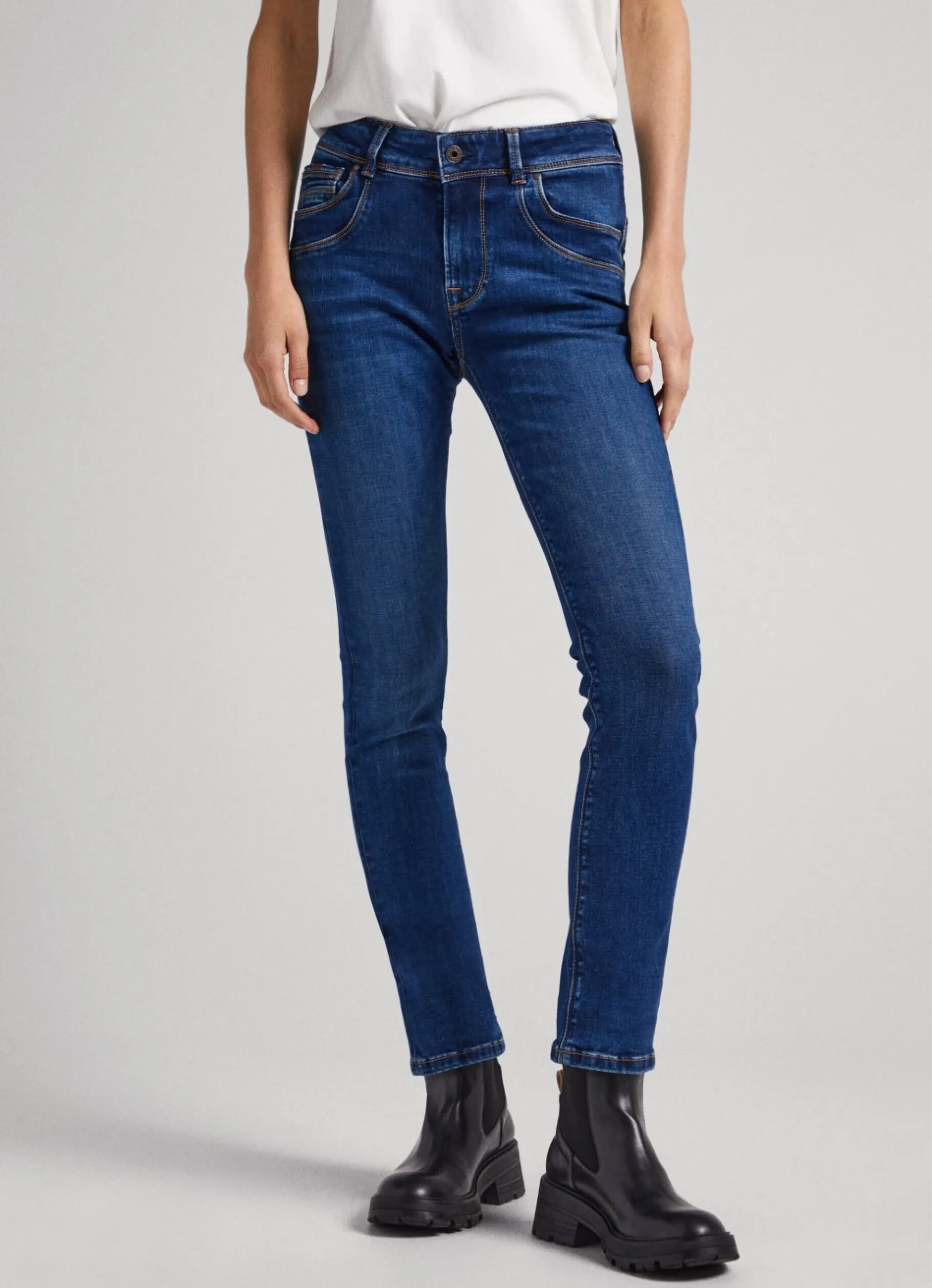 Women Pepe Jeans Brookes Regular Fit Mid-Rise Jeans