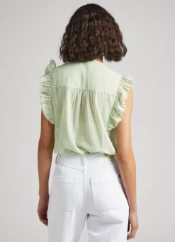 Women Pepe Jeans Butterfly Sleeve Blouse