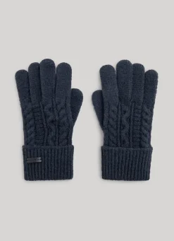 Women Pepe Jeans Cable Knit Gloves