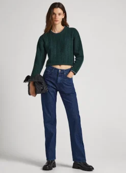 Women Pepe Jeans Cable Knit Jumper