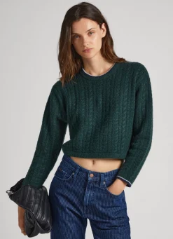 Women Pepe Jeans Cable Knit Jumper
