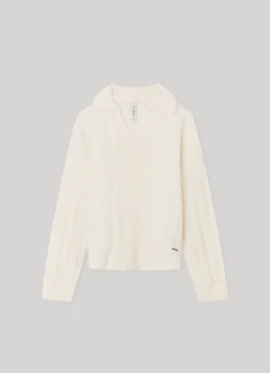 Girl Pepe Jeans Cable Knit Polo