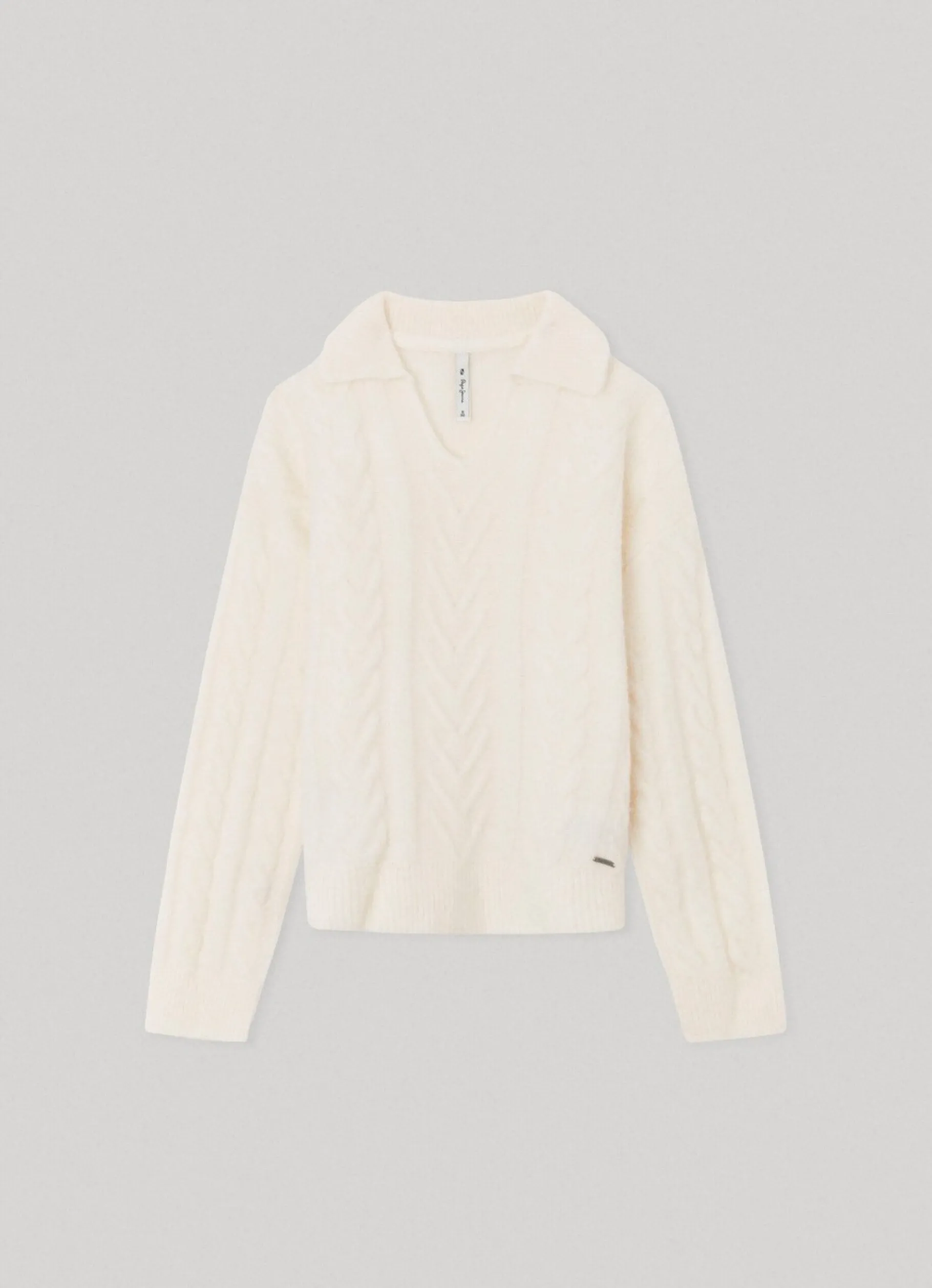 Girl Pepe Jeans Cable Knit Polo