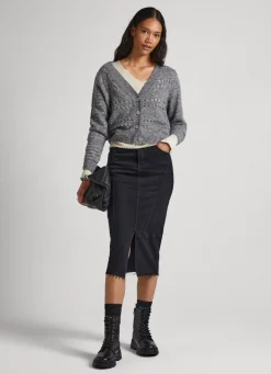 Women Pepe Jeans Cardigan With Openwork Details