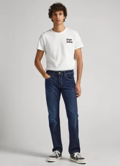 Men Pepe Jeans Cash Regular Fit Mid-Rise Jeans