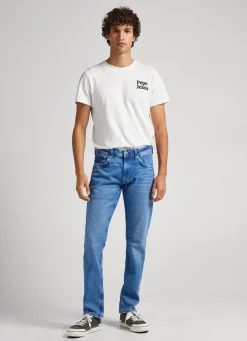 Men Pepe Jeans Cash Regular Fit Mid-Rise Jeans