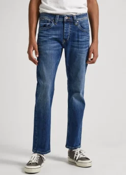 Men Pepe Jeans Cash Regular Fit Mid-Rise Jeans