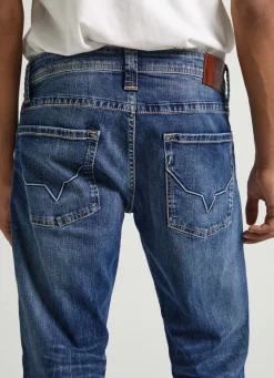 Men Pepe Jeans Cash Regular Fit Mid-Rise Jeans