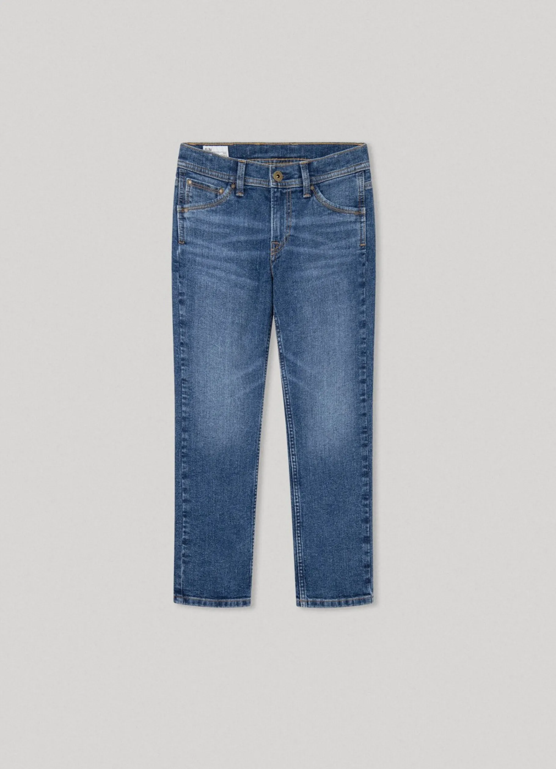 Boy Pepe Jeans Cashed Slim Fit Mid-Rise Jeans
