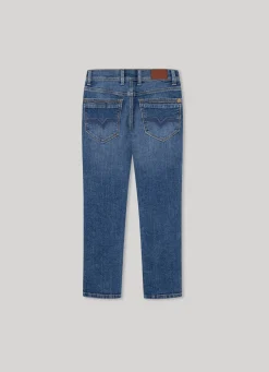 Boy Pepe Jeans Cashed Slim Fit Mid-Rise Jeans