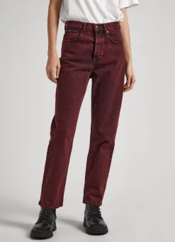 Women Pepe Jeans Celyn Straight Fit High-Rise Jeans