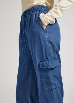 Women Pepe Jeans Chambray Cargo Trousers