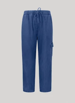 Women Pepe Jeans Chambray Cargo Trousers