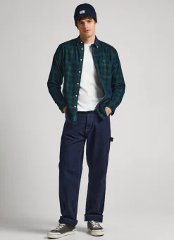 Men Pepe Jeans Checked Corduroy Shirt